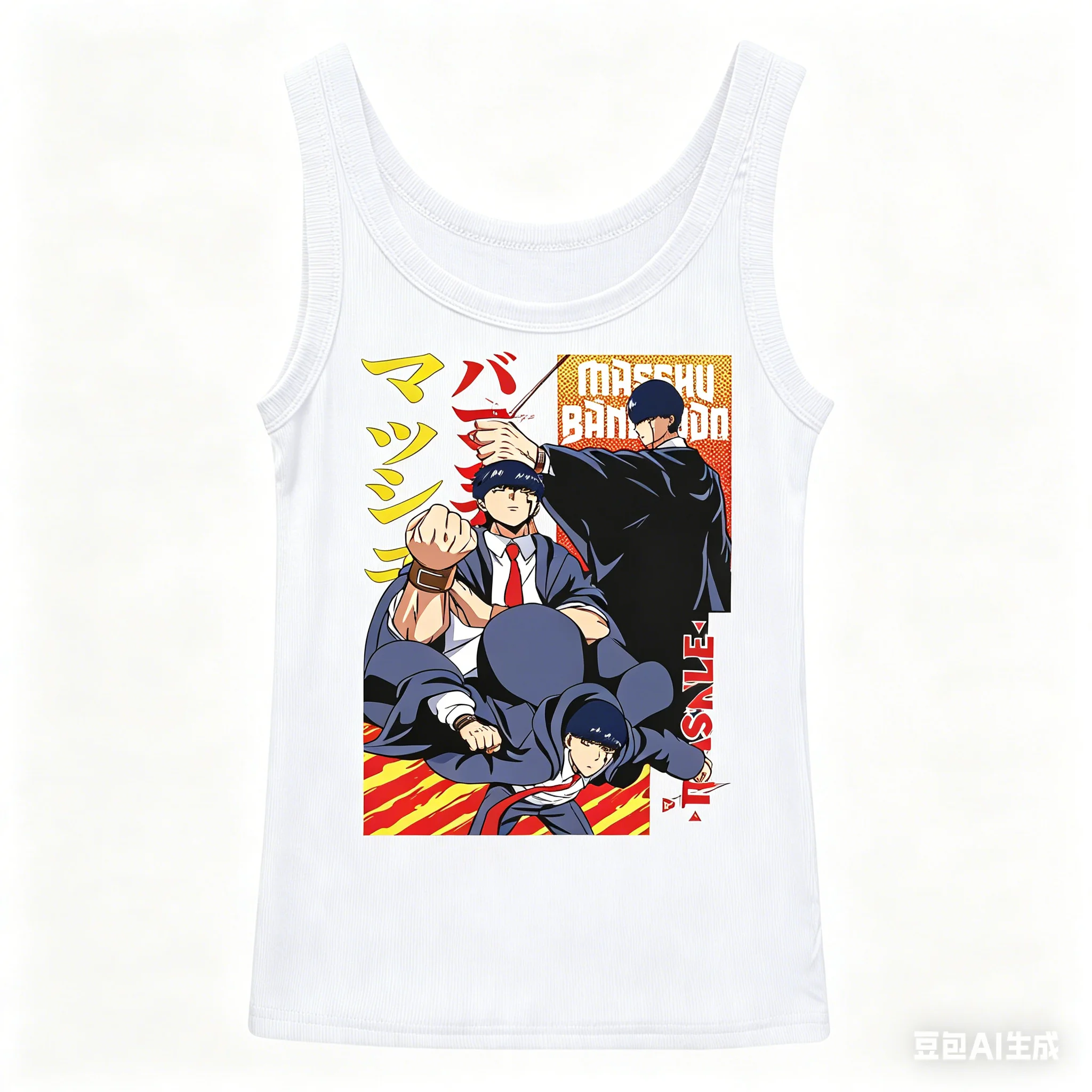 Mashle Magic and Muscles Ribbed Tank personality Clothes New Model Anime Tank top Yearround clothing Plus Size Y2k Short Sleeves