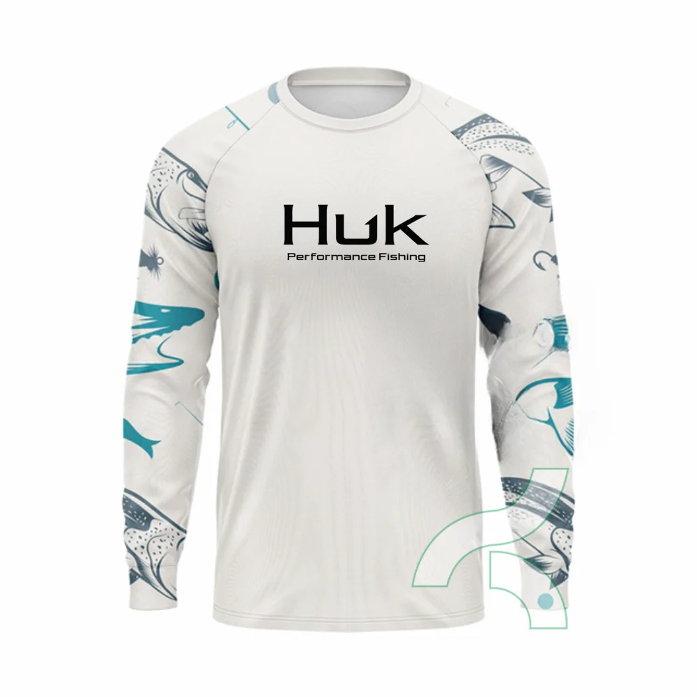 Huk Angel hemd bis 50 Langarm T-Shirt Männer Outdoor Sonnenschutz Angel kleidung Ropa de Pesca atmungsaktives Anti-UV-Trikot