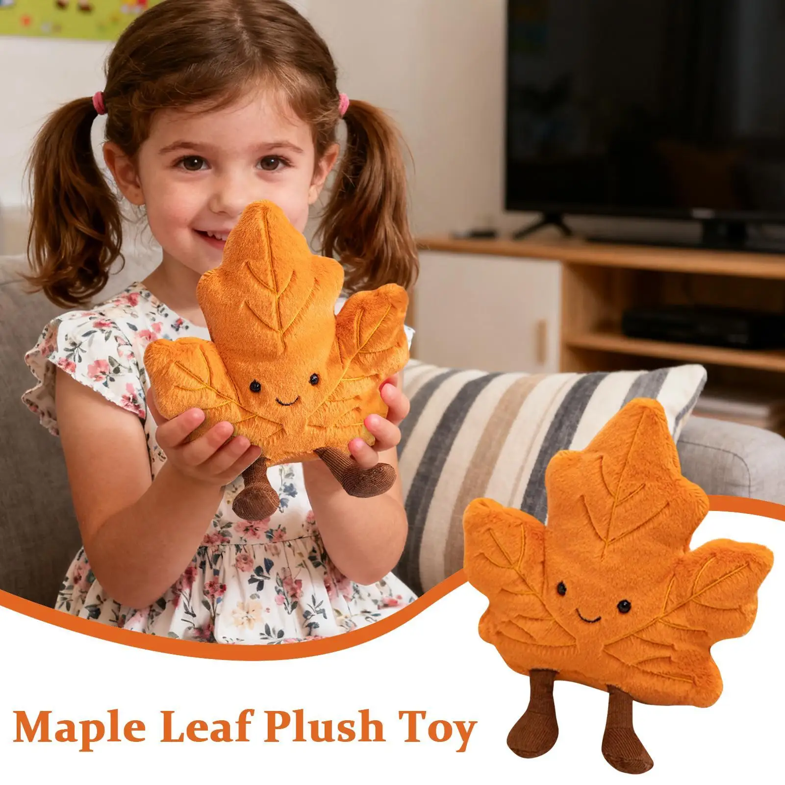 Almohada de hojas de peluche Kawaii, juguetes de cojín, hoja de arce suave, planta de Ginkgo, juguetes de peluche completos, decoración para fiesta navideña, regalo