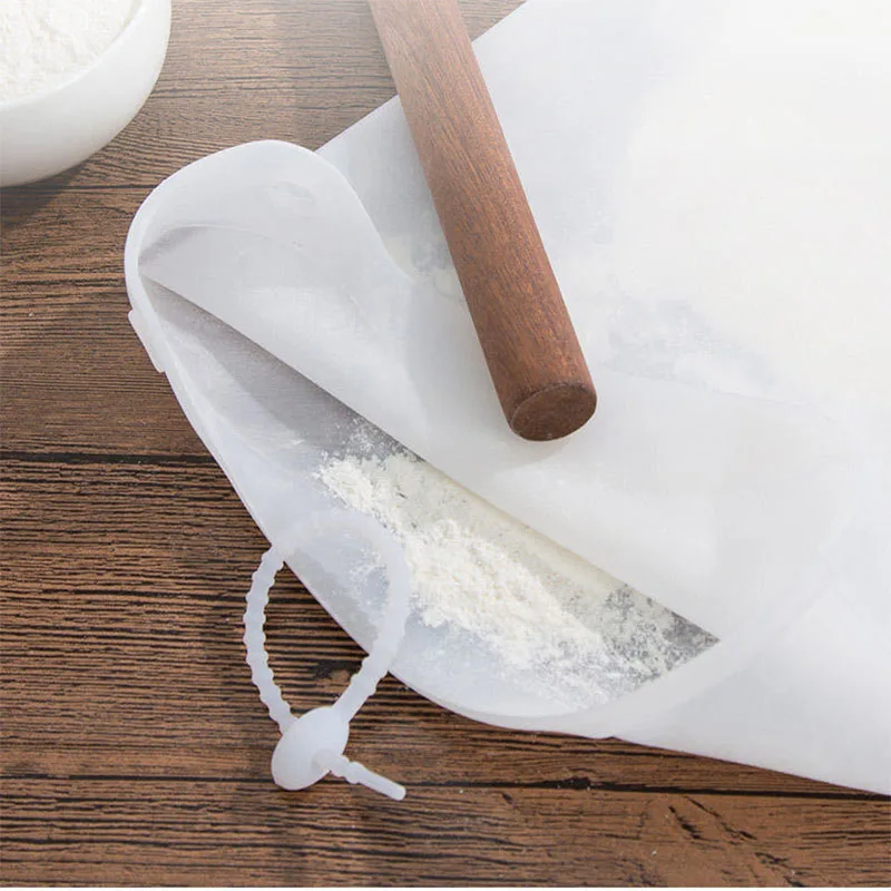 Kitchen Silicone & Flour Bag Heavy Hands-Free Flour Bag Home Cooking Baked Wake-Up Flour Bag Large