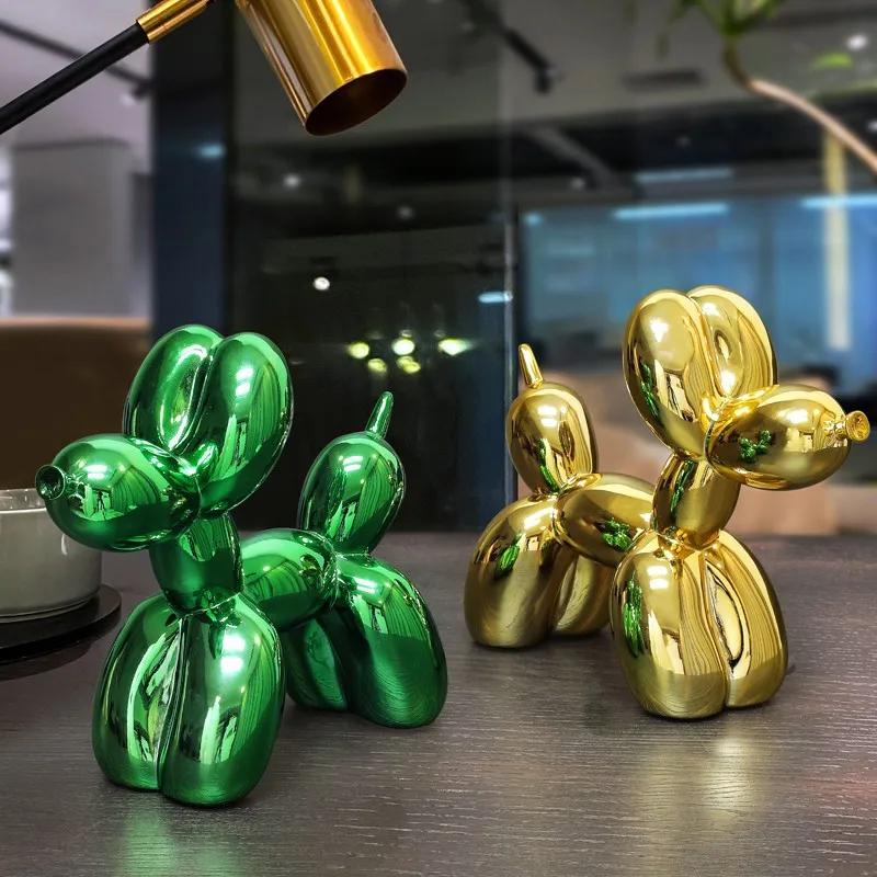 Nordic Creative Electroplating Balloon Dog Ornament Animal Living Room Entrance TV Cabinet Bookcase Wine Cabinet Home Soft