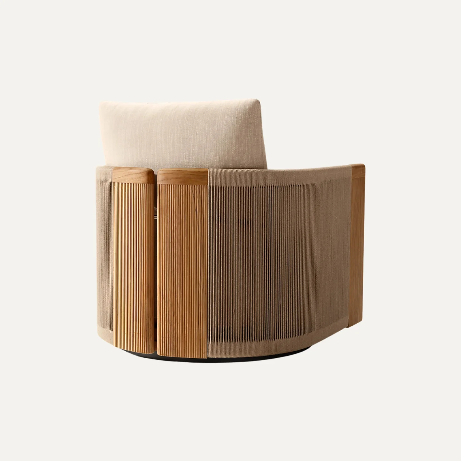 Custom Durable Solid Teak Wood Lounge Accent Chair Handmade Tropical Modern Design for Living Room & Outdoor Use