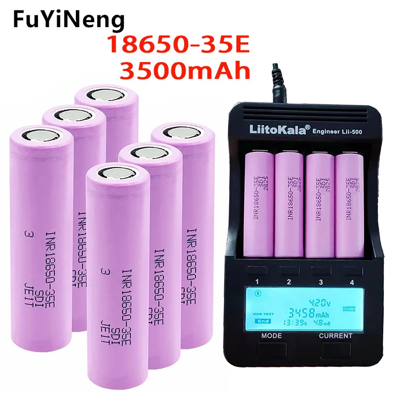 Batería de litio de alta potencia inr18650, herramientas eléctricas de alta potencia, capacidad real de , 35E, 3500mAh