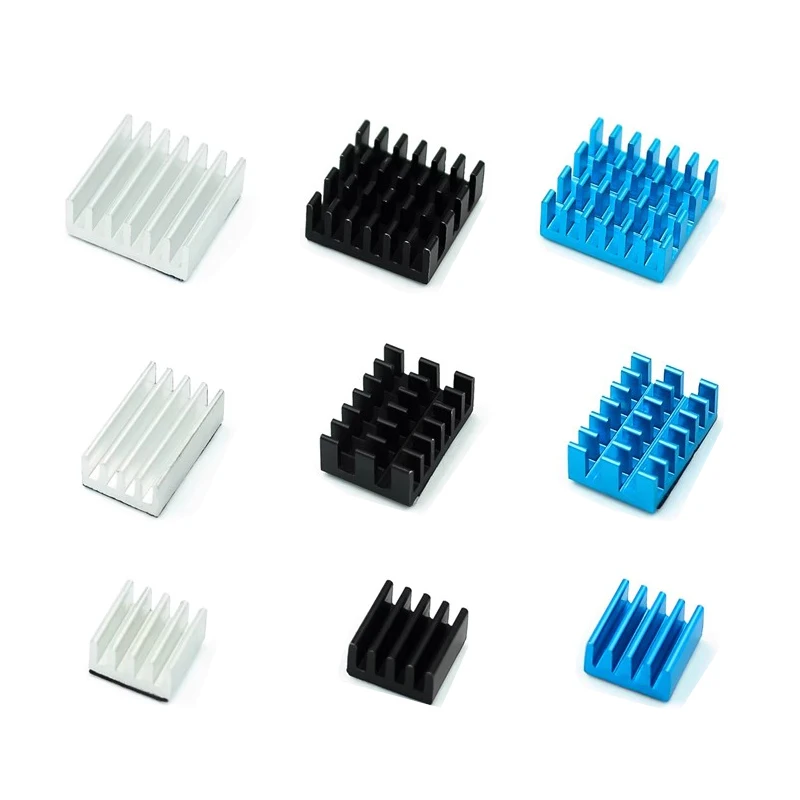 Untuk Raspberry Pi 4 penyerap panas 3 buah Raspberry Pi 4B aluminium Heatsink Radiator Kit pendingin pendingin untuk Raspberry Pi 4 Model B