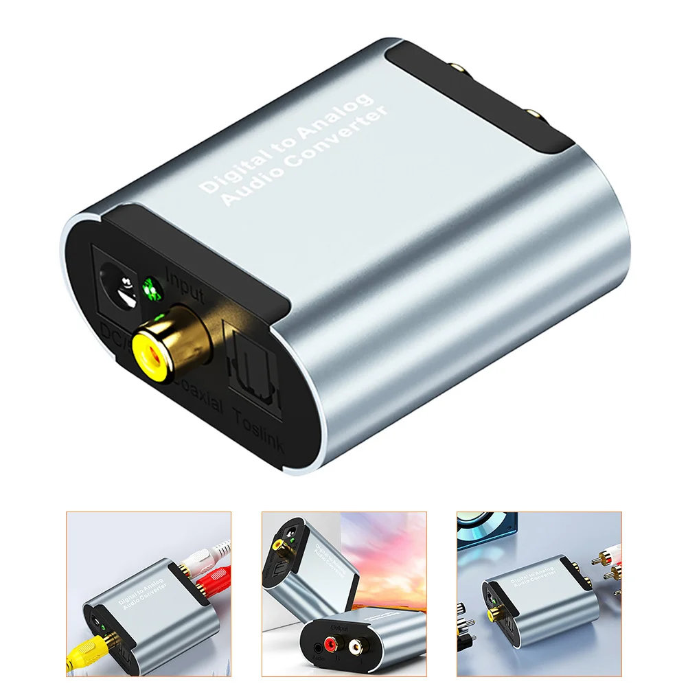 

1 Set Analog Audio Converter Optical Fiber Coaxial Input 96Khz 24Bit S/Pdif 3.5Mm Stereo Output Adapter For Dvd