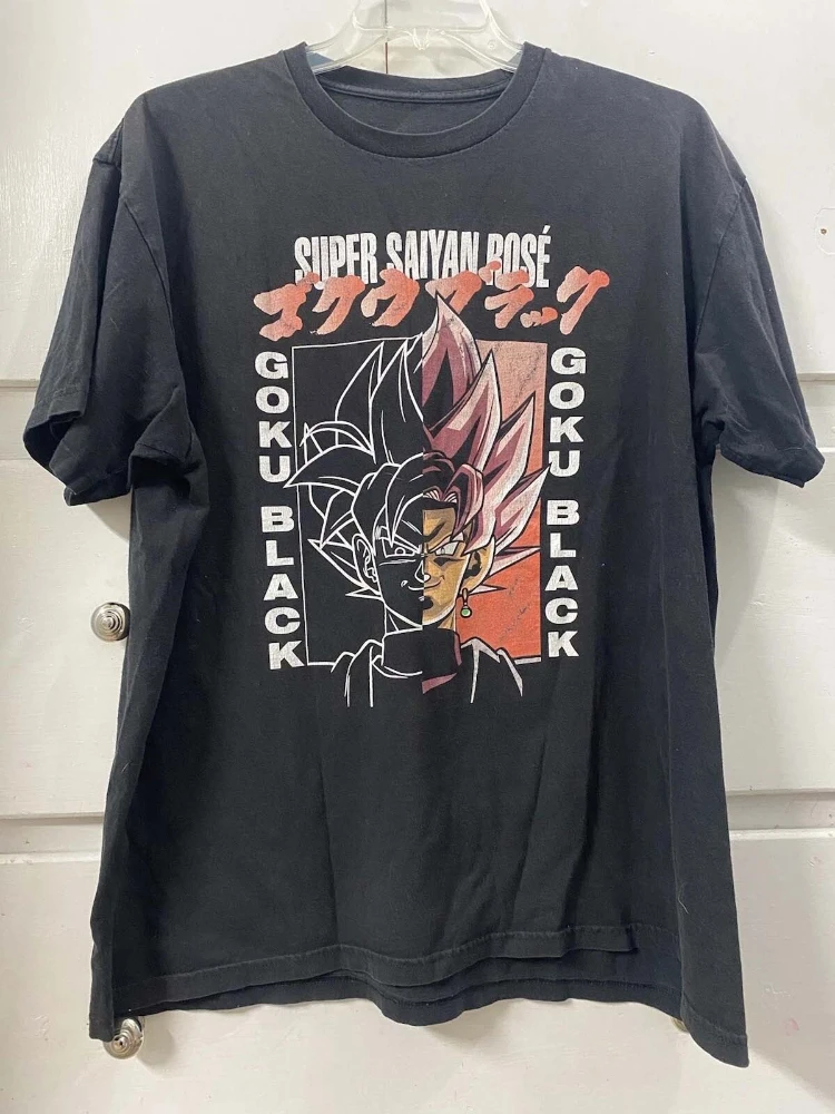 

Bandai 2026, новая мужская свободная футболка с короткими рукавами и принтом Dragon Ball Z Goku Super Saiyan, свободная футболка для родителей и детей