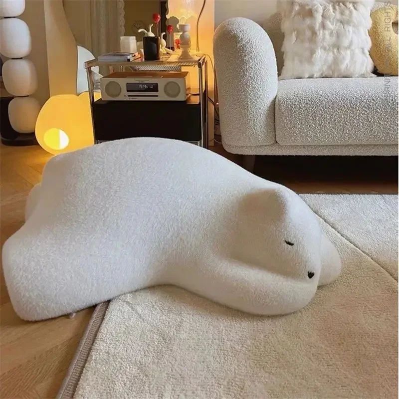 

Nordic designer sleeping animal shape lying bear polar bear residential guest bedroom lazy sofa Living Room Sofas Furniture