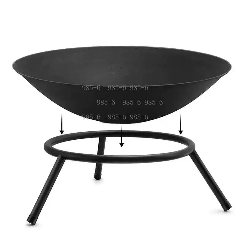 60cm  modern outdoor cast iron firepit, suitable for patio, terrace, garden and camping as outdoor fireplace