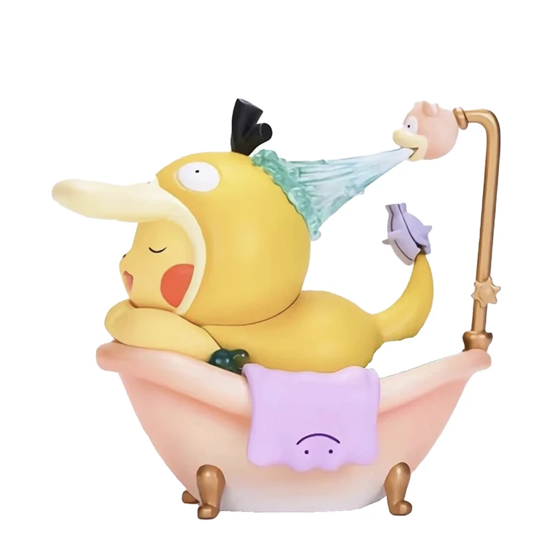 

Pokemon PMT Bathtub Psyduck CosPlay Pikachu GK Action Figure Model Toys Gift for Birthday