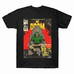 MF DOOM Rapper Graphic Cotton T-shirt Unisex Men Women Hip Hop Fashion Big Size Top Casual Short Sleeve Streetwear Classic Tee