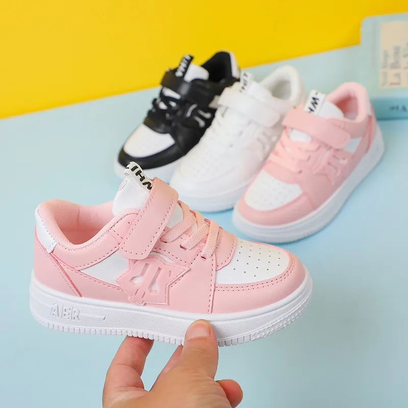 Chaussures de course décontractées pour enfants, baskets blanches pour enfants, chaussures de sport pour filles, chaussures respirantes pour garçons, mode