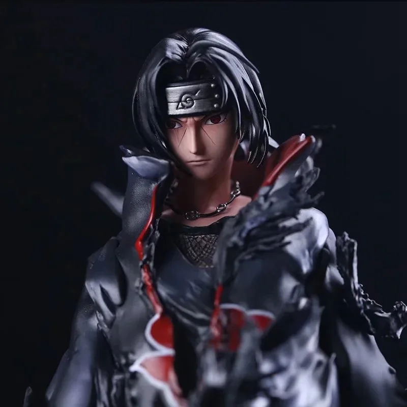 New 27cm NARUTO Anime Figures Uchiha Itachi Action Figurine Gear 4 Naruto Shippuden Crow Model Ornamen Statue Children Doll Toys