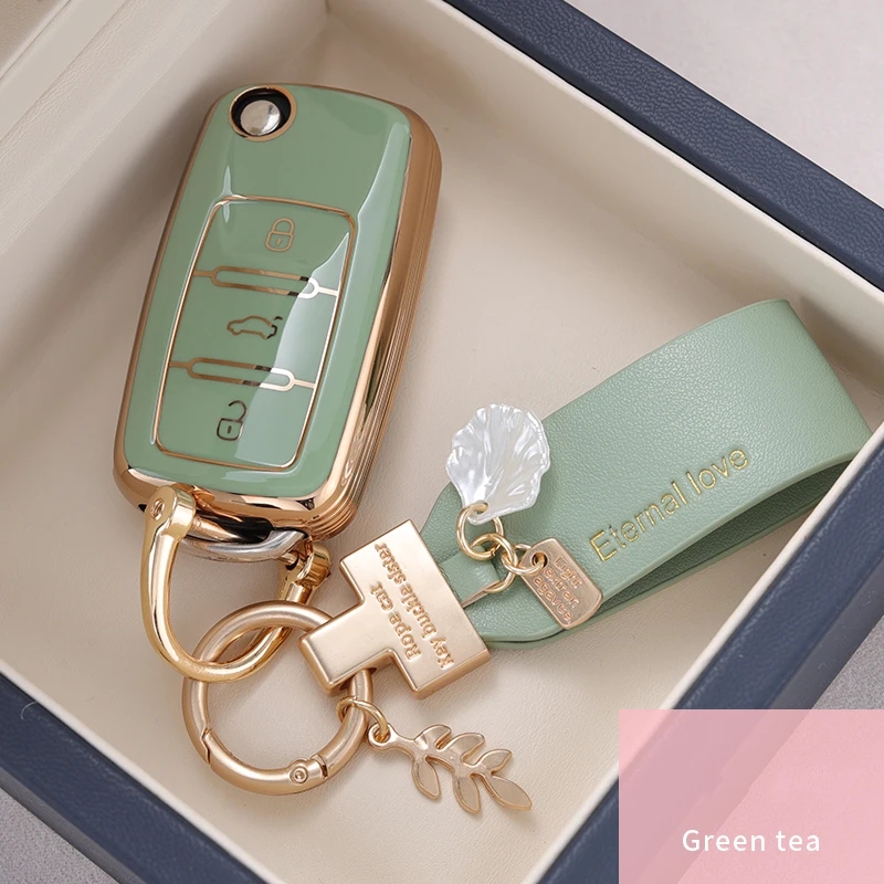 حافظة مفاتيح السيارة من البولي يوريثان غطاء شل لسيارة فولكس فاجن بولو جولف باسات تيجوان بيتل كادي T5 Up Eos سكودا اوكتافيا سيات ليون ألتيا