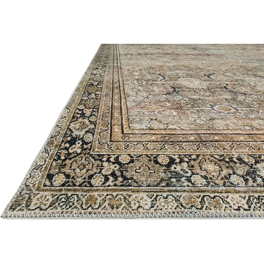 Durable, Vintage Inspired, Distressed,  Thick  Area Rug, Soft, Low Pile, Non-Shedding 7'-6