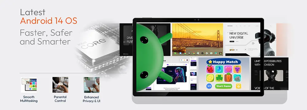 【World Premiere】Global Version 16 inch Android 14 Tablet Helio G99 Octa-Core 12000mAh 1920x1200 IPS Screen WiFi Play Store