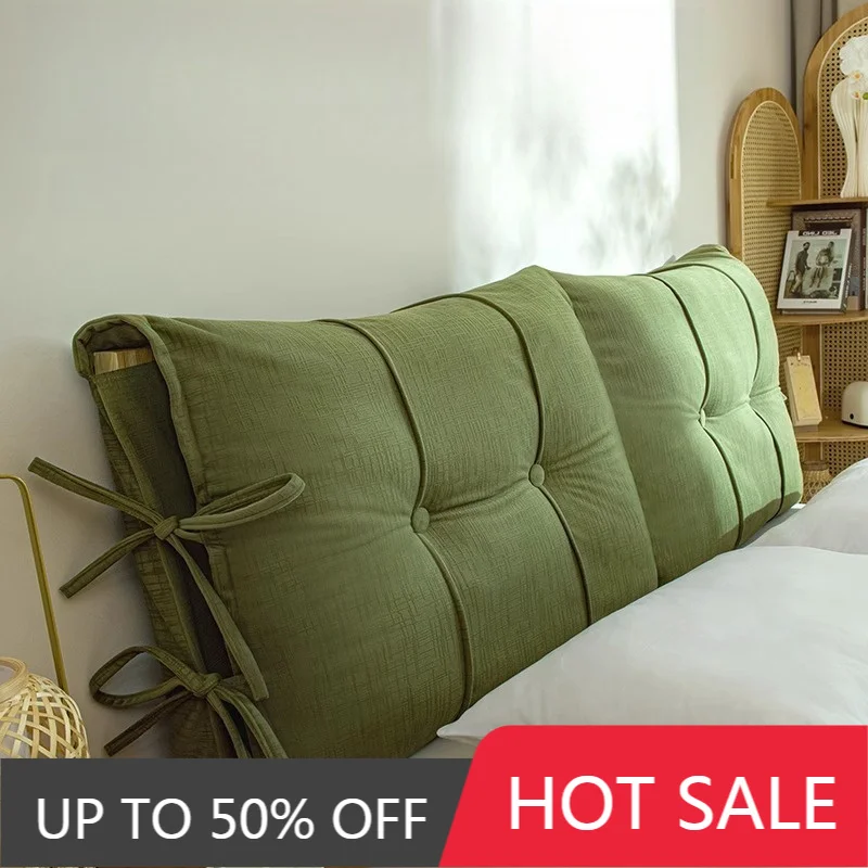 Soft Bed Head Cushion Plush Lounger Headboard Cushions Aesthetic Elegant Ergonomic Cushion Home Bedroom Pad Textile Decoration