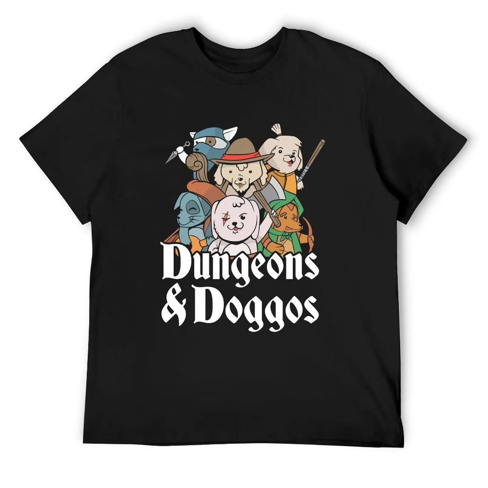 

Dungeons & Doggos T-Shirt quick drying anime stuff aesthetic clothes graphic tee shirt shirts men graphic