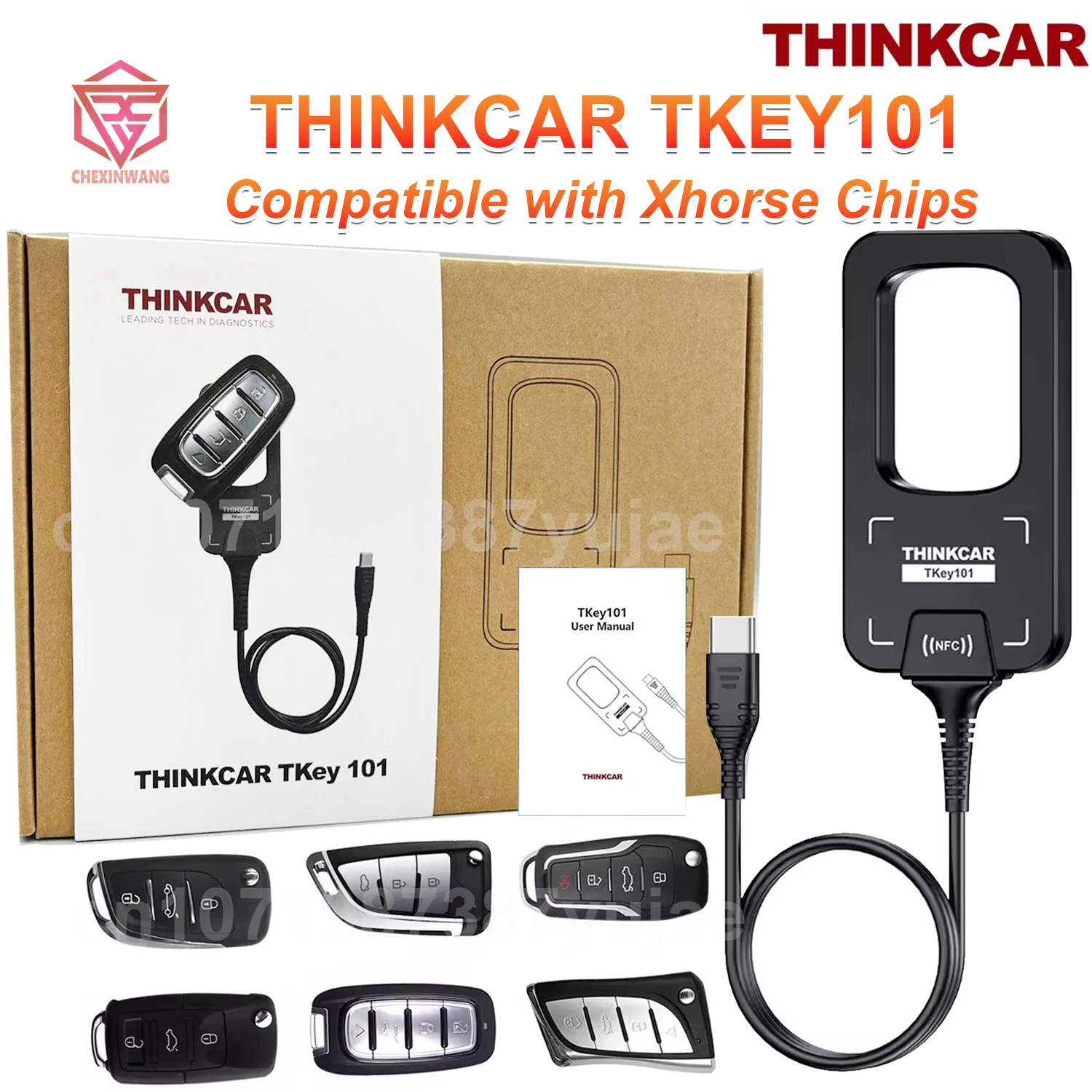 2026 THINKCAR TKEY101 GL Version Universal Car Key Programmer TKEY 101 Support THINKSCAN 689BT MUCAR 892BT VO8