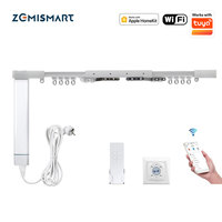 Zemismart Homekit WiFi Smart Electric Curtain Motor with Curtain Rail Track Wall Works with Tuya Alexa Google Home Control