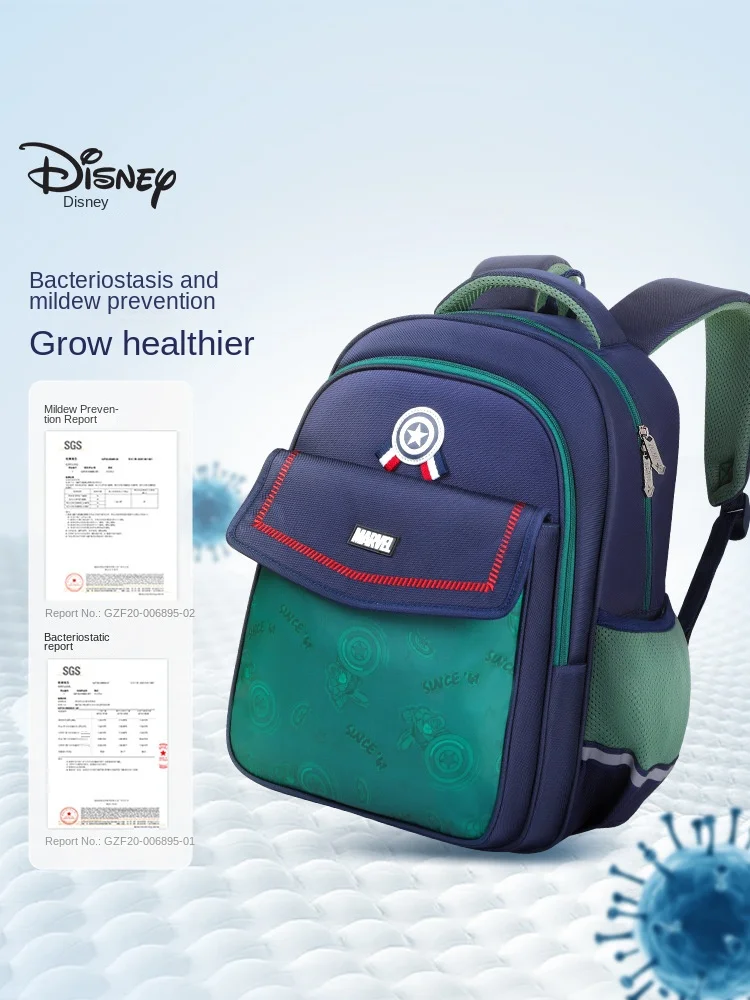 Disney Marvel Girl Boy School Bag Lotso Spider Man Primary Student Shoulder Orthopedic Backpack Large Capacity Kids Gift Mochila