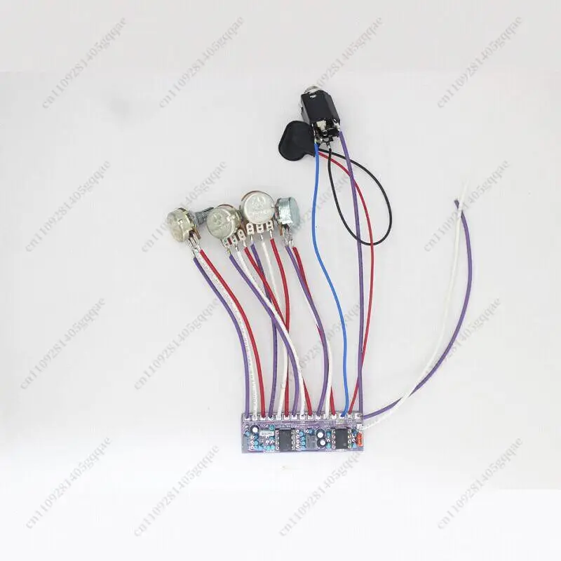 DIY-Bassgitarren-Nachrüstung mit eingebautem dreiteiligem Frontstufen-Schaltkreisanalysator RB400 Preamp EQ – Detail 5