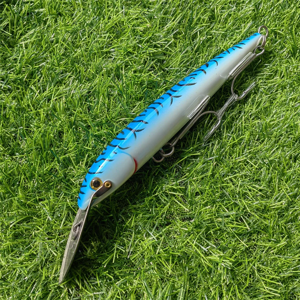 Trolling Casting Minnow Angelköder 130 mm 32 g 185 mm 60 g 225 mm 76 g Köder künstlicher harter Köder für Seeboot-Angelköder – Detail 4