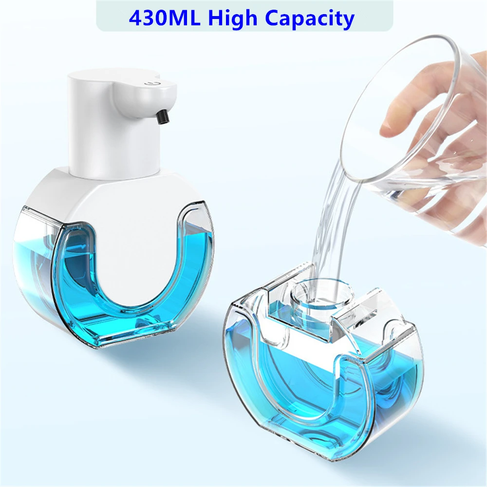 430ML Automatic Foam Dispenser Wall Mounted Infrared Inductive Liquid Soap Dispensers Kitchen Touchless Hand Washing Machine USB