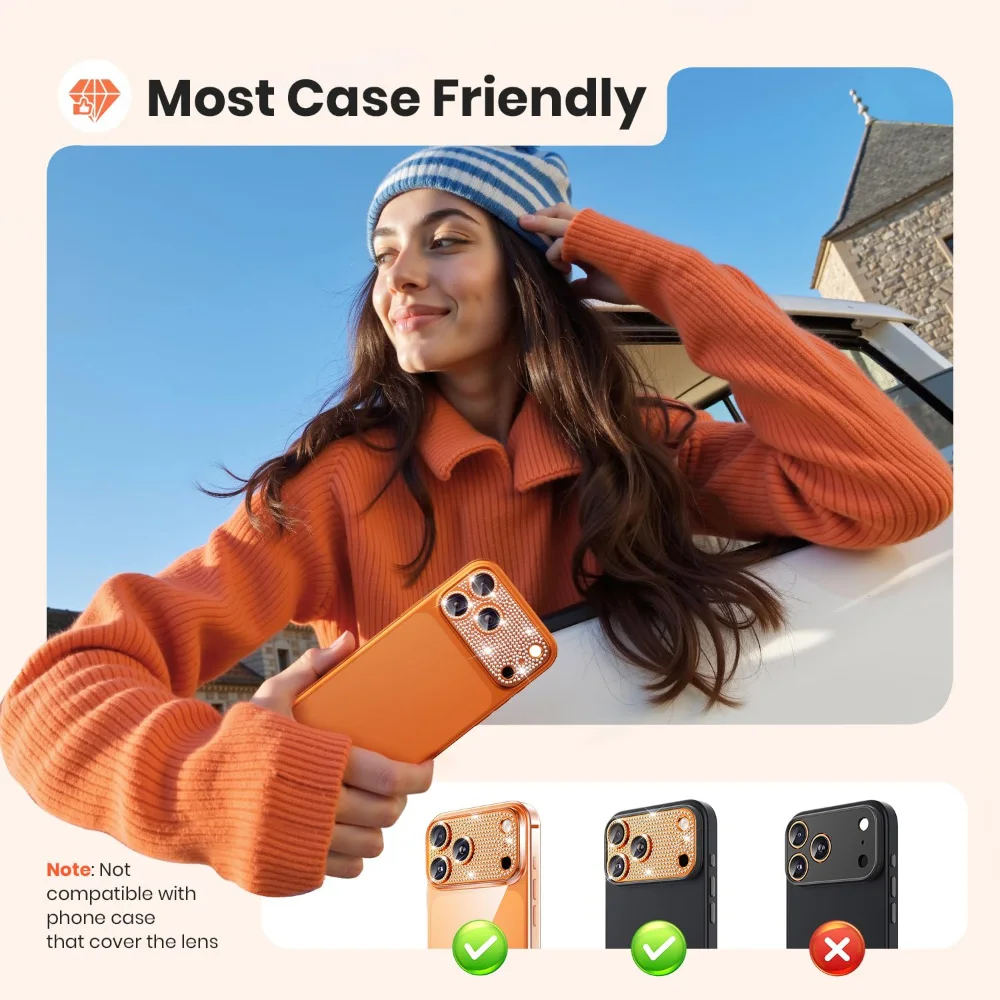 NNBILI 6 قطعة الزجاج المقسى غطاء كامل حامي عدسة الكاميرا آيفون 17 16 15 14 13 12 11 برو ماكس 16e المضادة للوهج المضادة للخدش