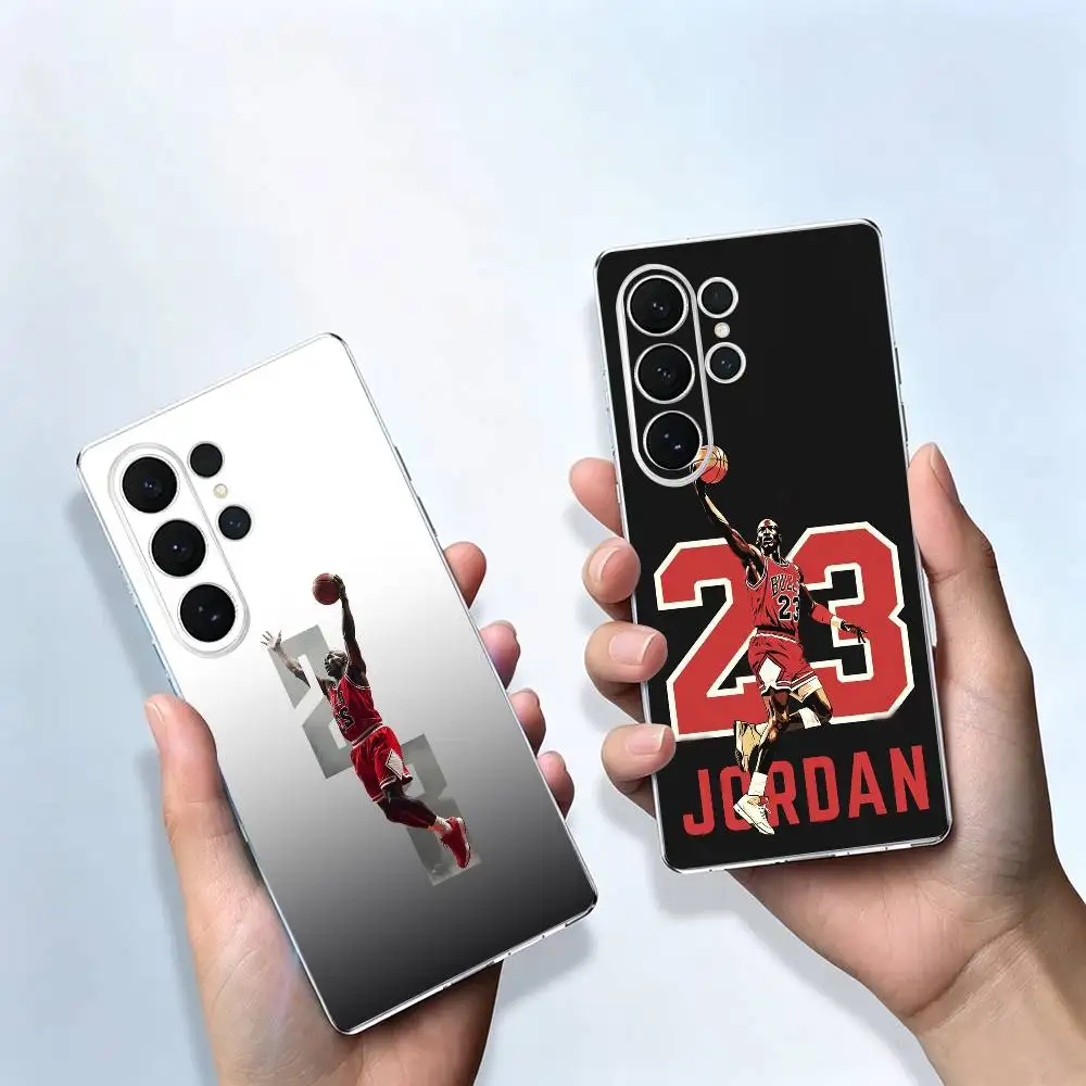 God of Basketball The GOAT MVP J_JORDAN Phone Case For Samsung S25,24,23,22,21,10,9,Ultra,Plus,Lite Transparent Cover