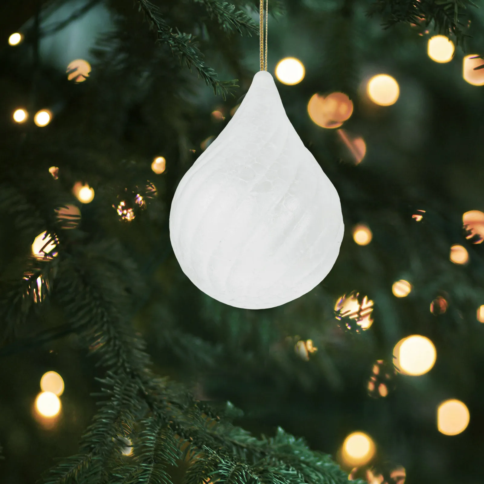 

6Pcs Waterdrop Shape Foam Balls White Polystyrene Smooth Surface for Christmas DIY Crafts Home School Projects Hanging Ornaments
