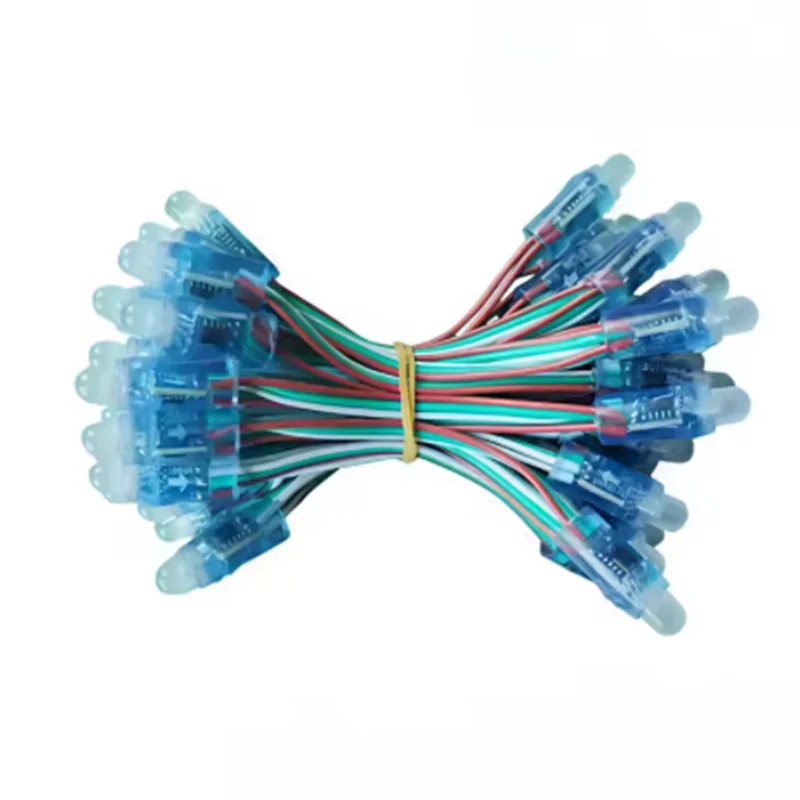 2025 nuevo 50 Uds 12mm WS2811 módulo led DC 5V negro/verde/RWB cable RGB Digital IP30/IP68 impermeable, direccionable