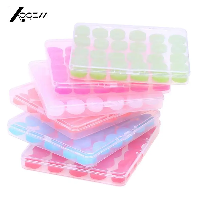 30pcs Silicone Ear Plugs Noise Reduction Sleep Anti Canceling Sound Insulation Earplug Protection Sleeping Reusable Ear Plugs