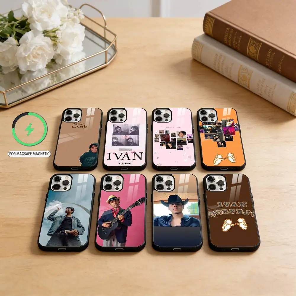 حافظة هاتف I-Ivan-Cornejo-Rapper لهاتف iPhone17,16,15,14,13,12,11 Plus، Pro Max Magnetic للشحن اللاسلكي Magsafe