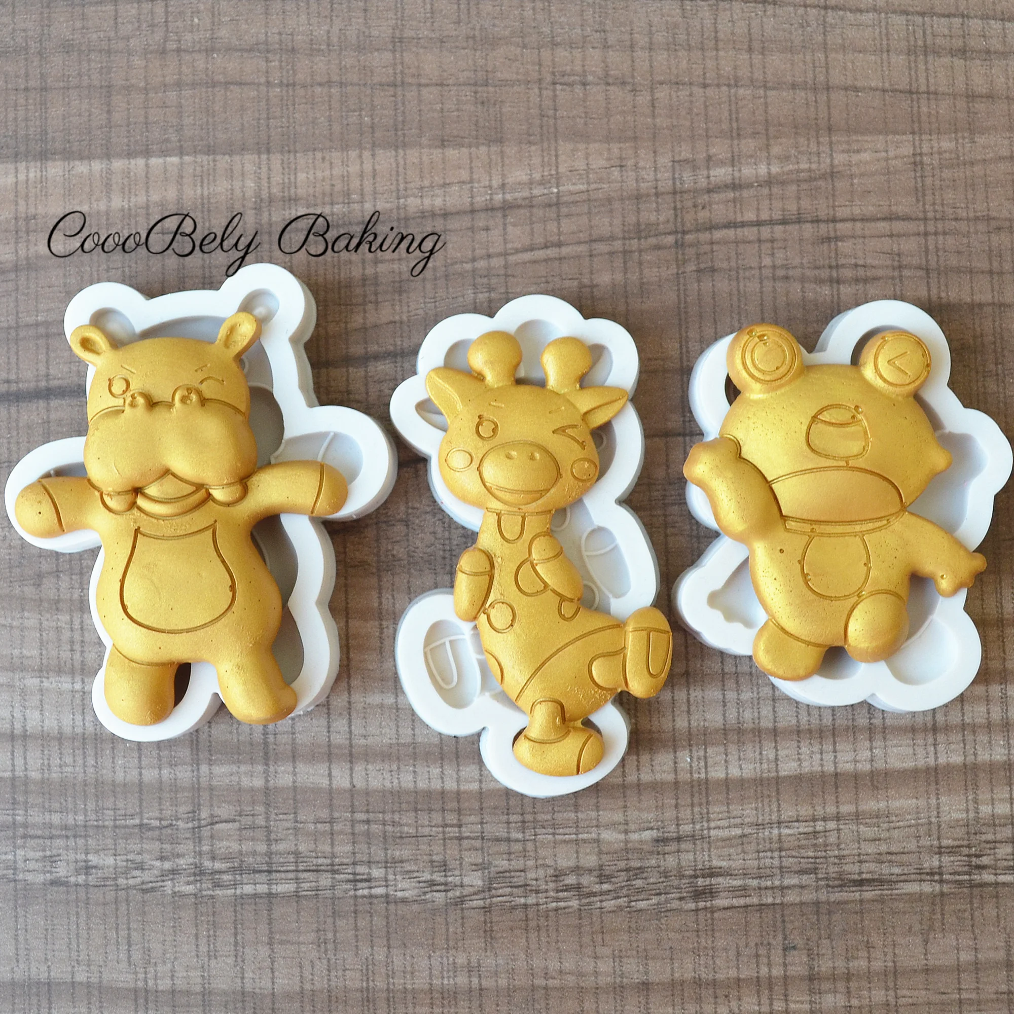 

3PC Play Bear Accessories Silicone Mold Fondant Cake Decorating Mould Sugarcraft Chocolate Baking Tools For Cake Kitchenware