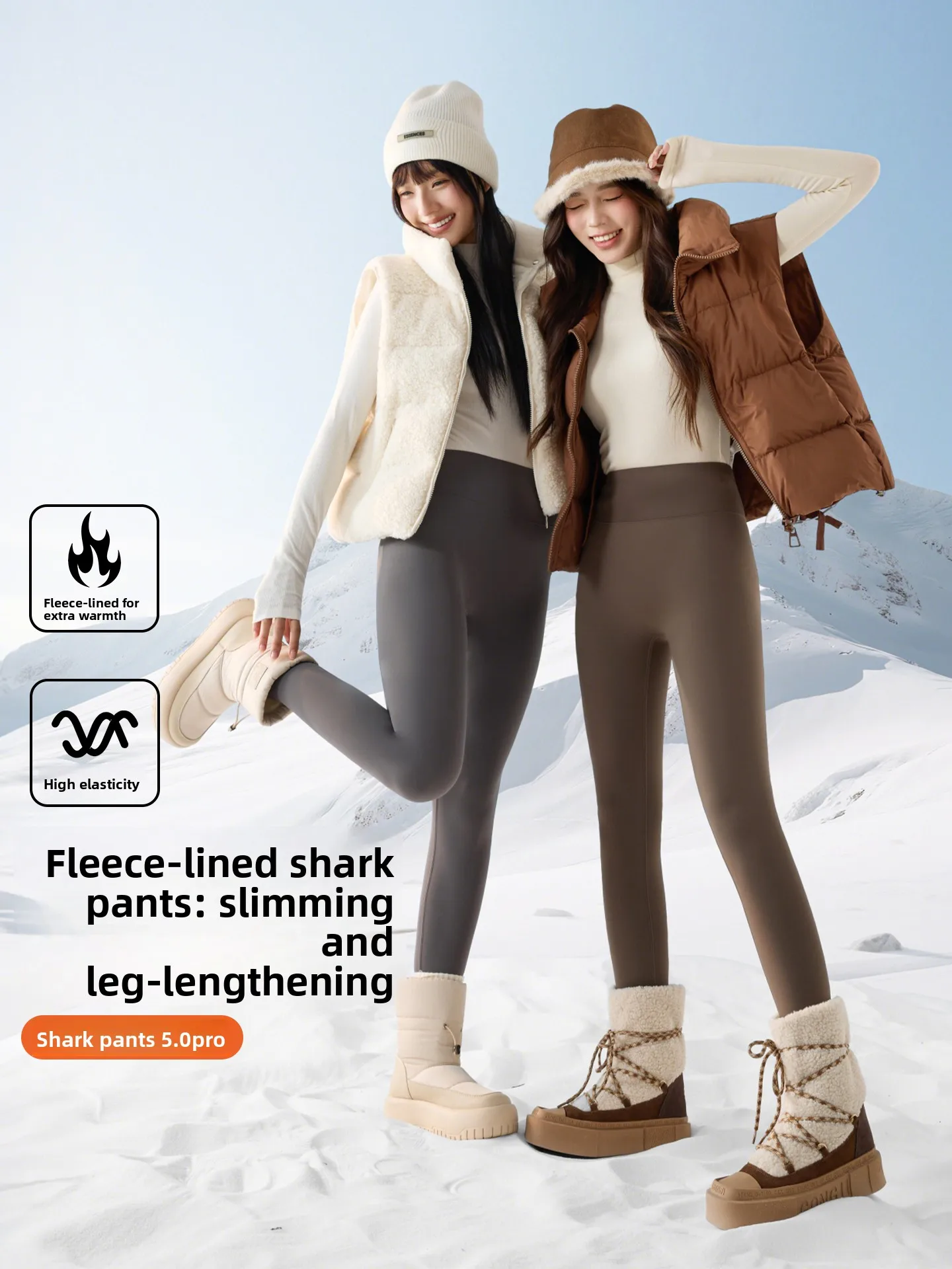 

Брюки для йоги Thiened Fce с высокой талией, женские брюки для фитнеса, осень-зима, теплые базовые многослойные брюки, повседневные брюки с девятью точками