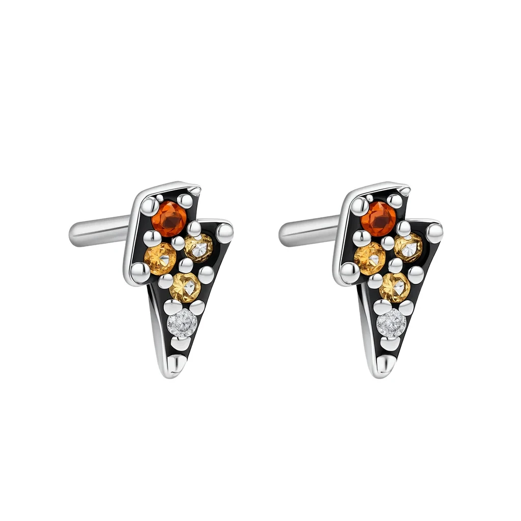 925 Sterling Silver Ear Needle Exquisite Star Moon Geometric Small Zircon Stud Earrings Unisex Wild Earrings Girl Huggie Jewelry view 5