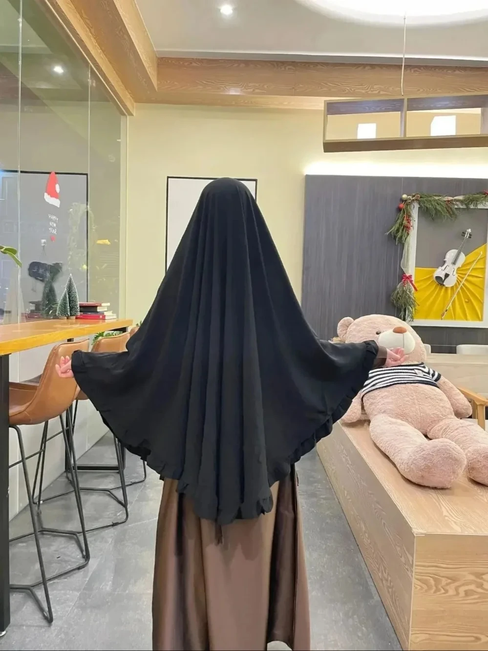 Preghiera Khimar donna Hijiab per eid Musulmano Lungo Khimars 1 Pezzo Foulard Ramdan Sciarpa One Piece Jubha Islamico Hijab Musulman