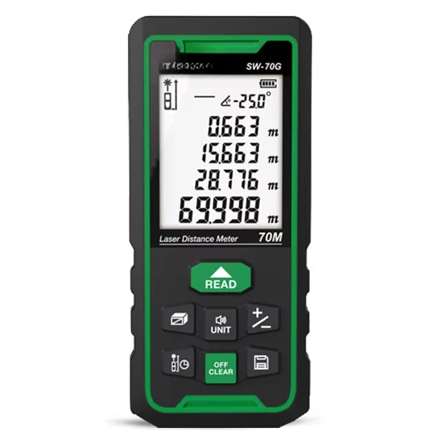 Laser Green Light Measurement Trena Sw-50g/70g/100g Digital Range Finder 100m 70m 50m Usb Laser Distance Meters