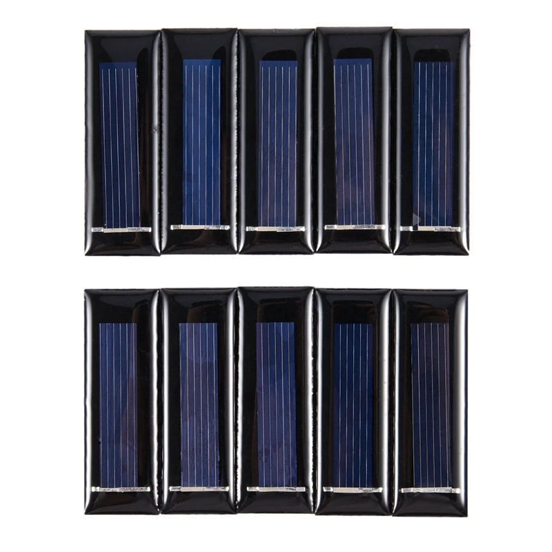 10Pcs Mini Solar Panel New 0.5V 100mA Solar Cells Photovoltaic panels Module Sun Power battery charger DIY 53*18*2.5mm-Hot