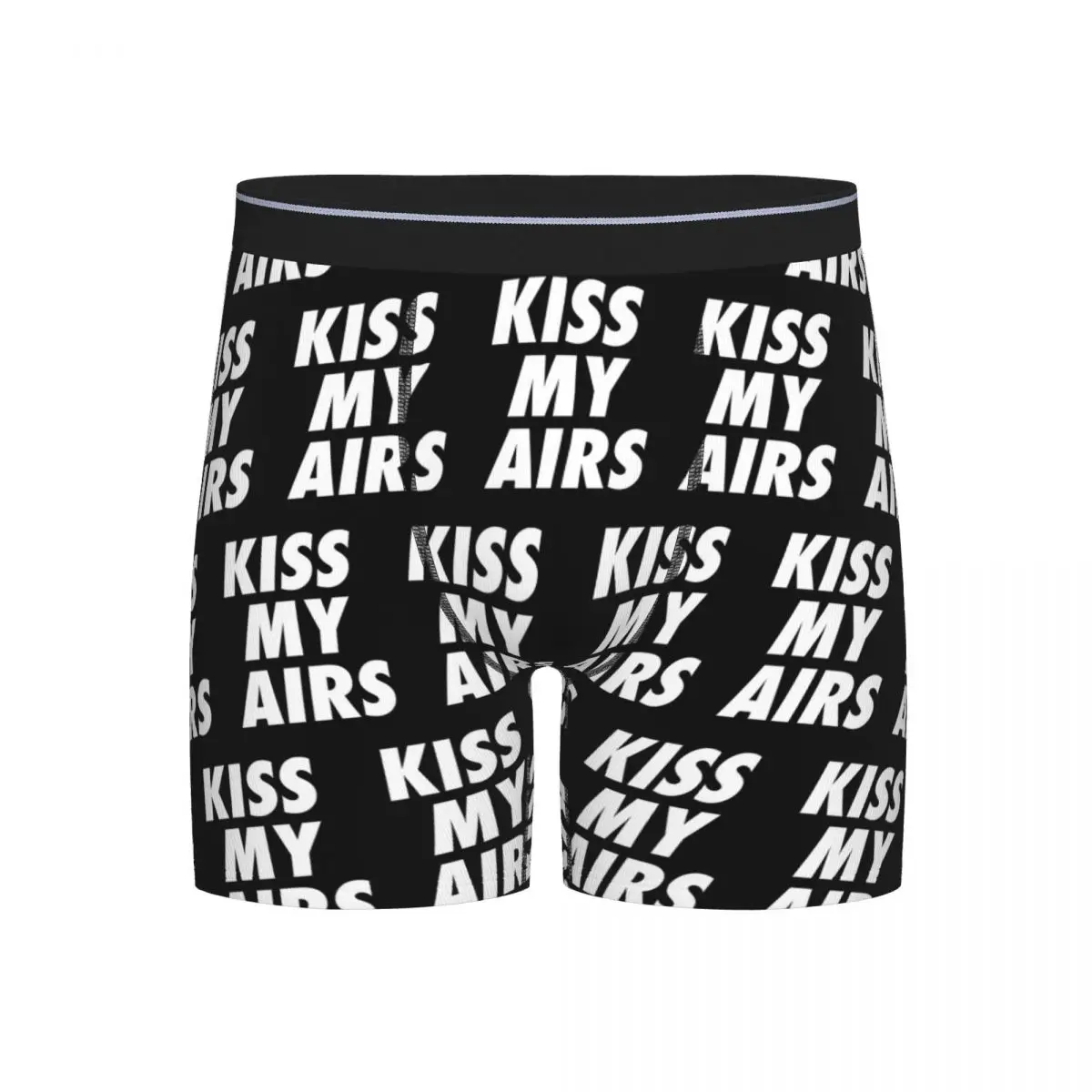 

Long Boxer Underpants Shorts Kiss My Airs Sneaker Head Hype Black & White Panties Men Soft Underwear for Homme Man Boyfriend