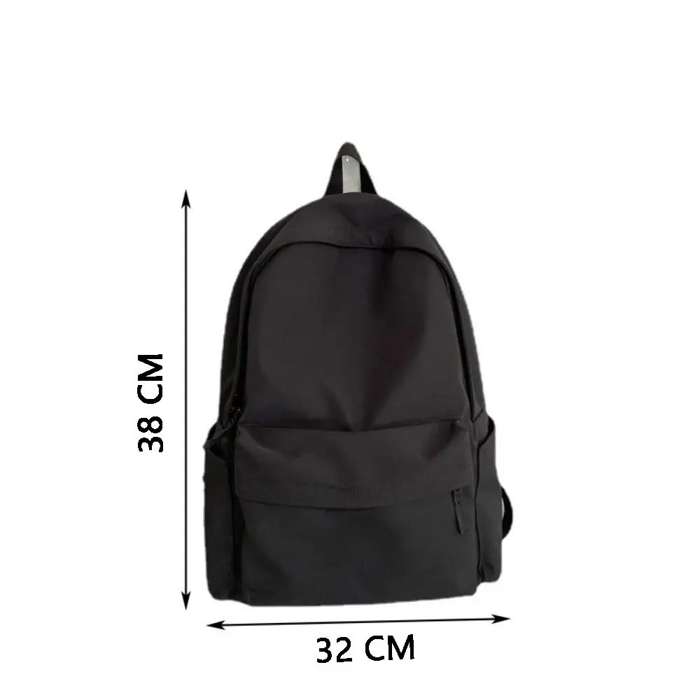 Nylon Versatile Backpack Large Capacity Waterproof School Student Backpack Black Grey White Red Washable Travel Bag Unisex