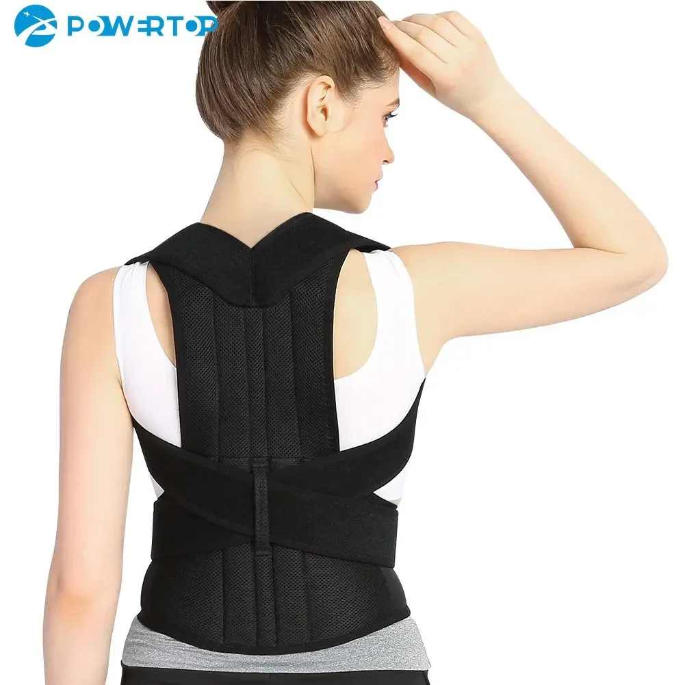 

Posture Corrector for Men and Women, Back Brace Full Back Support with Adjustable Back Shoulder Lumbar Waist Support Belt