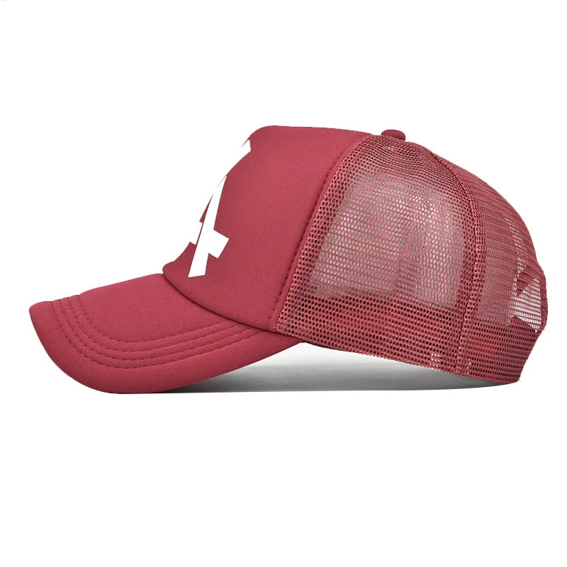 Summer Unisex Men Fishing Baseball Caps Women Breathable Mesh Snapback Hats Red Black Casual Sport Hats 3D Printing Cap