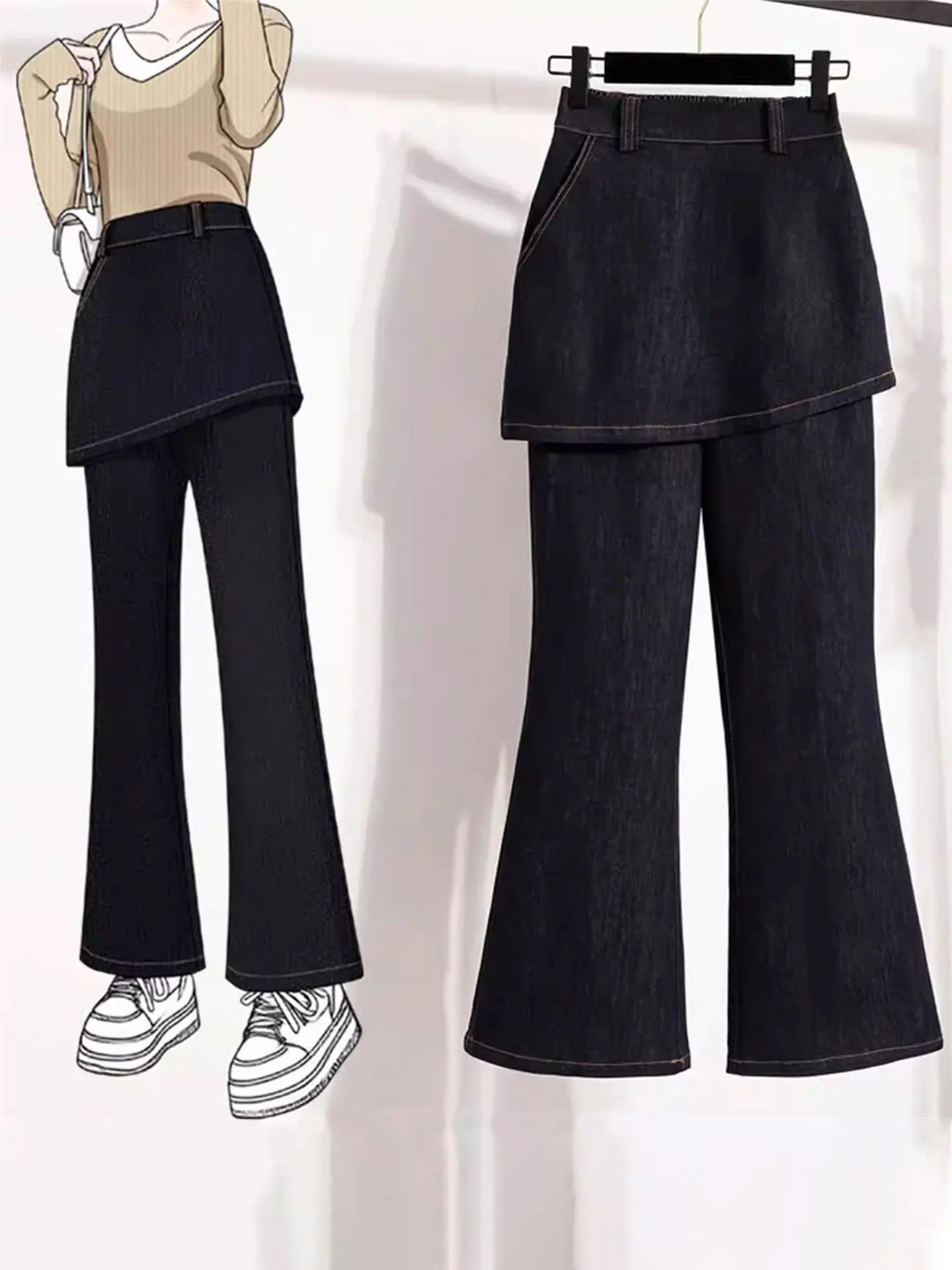 

Женские синие джинсы Slim Fit из денима, новинка весеннего сезона, большие размеры, с эффектом утяжки бедер, повседневные, цветные