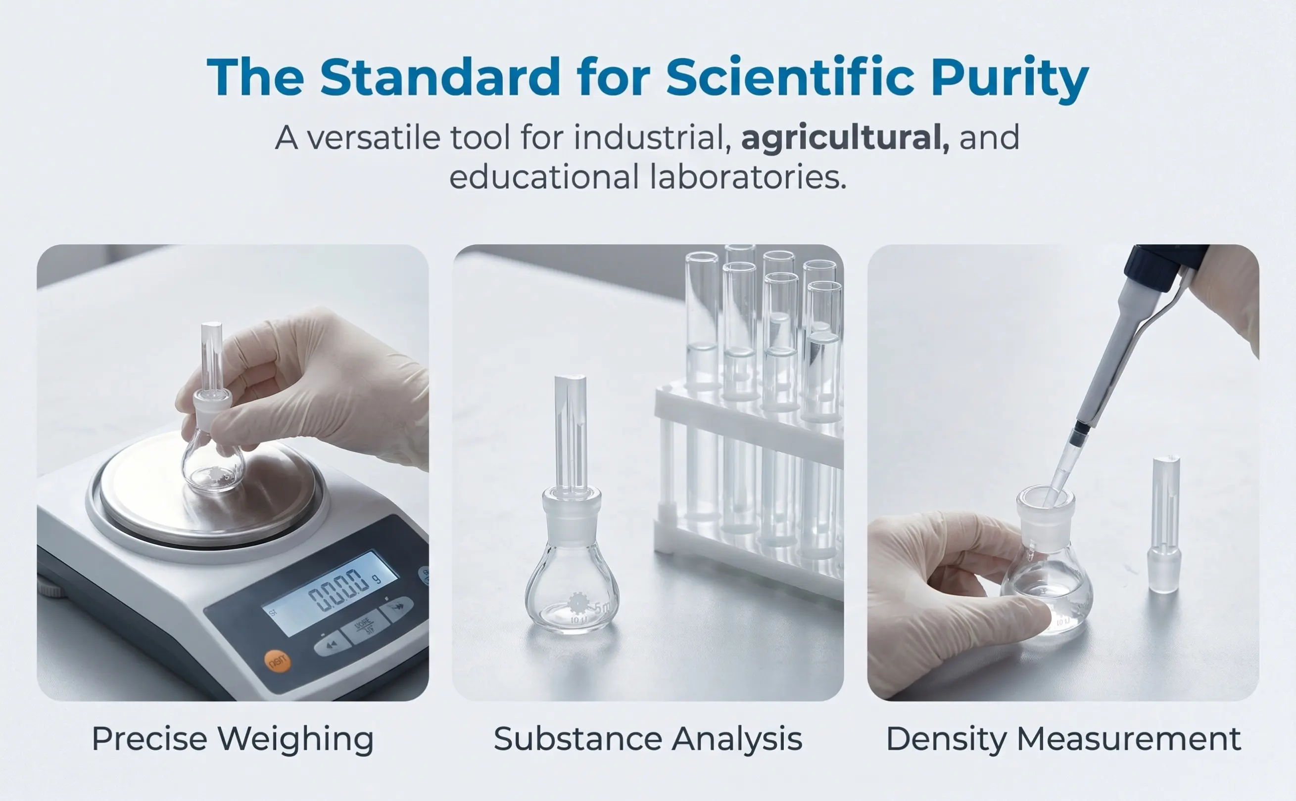 5Ml Glass Density Measuring Bottle Pycnometer for Accurate Liquid Density Specific Gravity Testing in Industrial