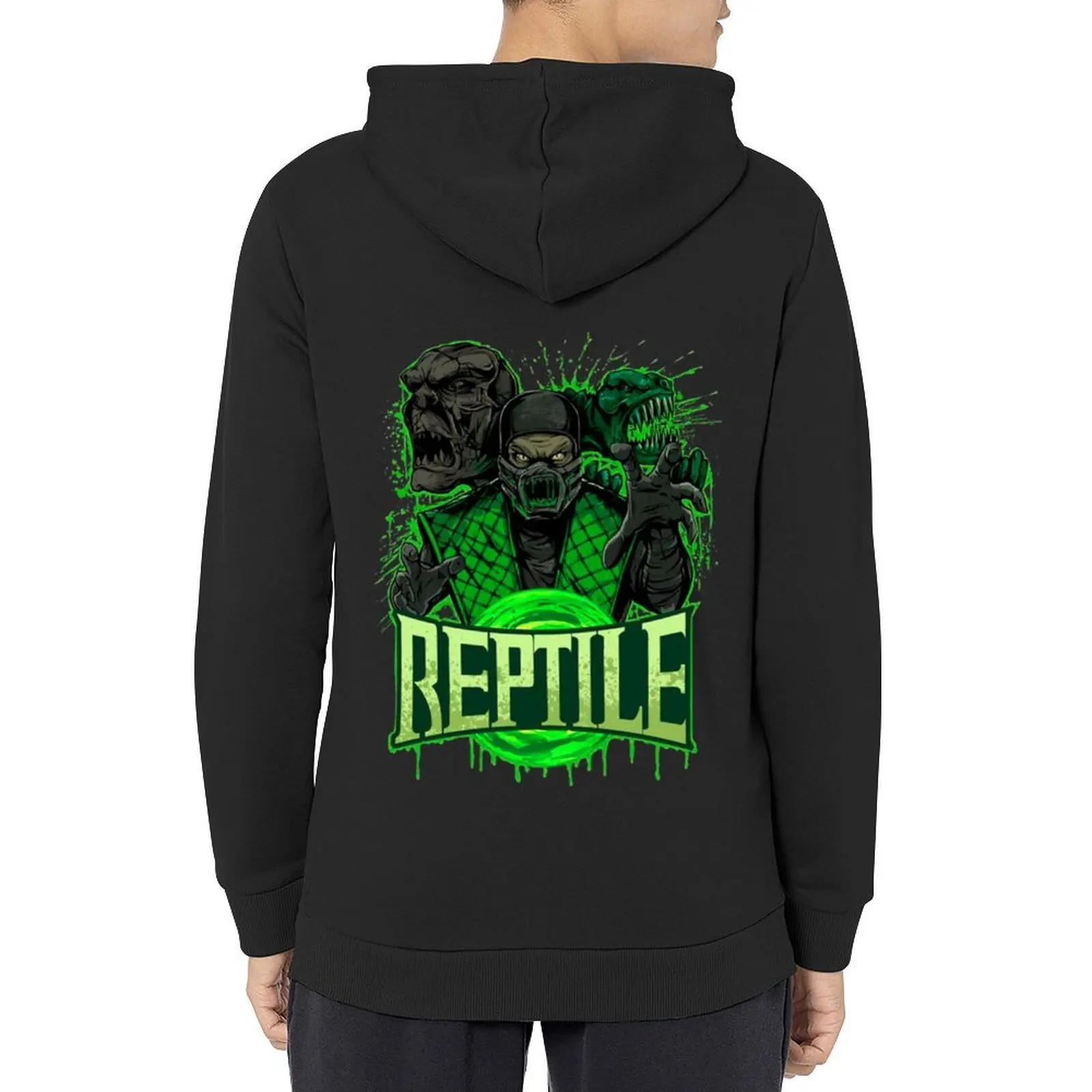 

Mortal Kombat Reptile Hoodie japanese style men wear autumn new products men's winter sweater hoodies for men high quality