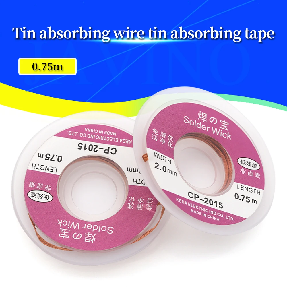 Javino CP-2015 0.75M 5FT 2.0mm Desoldering Wire Braid Sucker Remover Wick Solder Pump Cable Wire