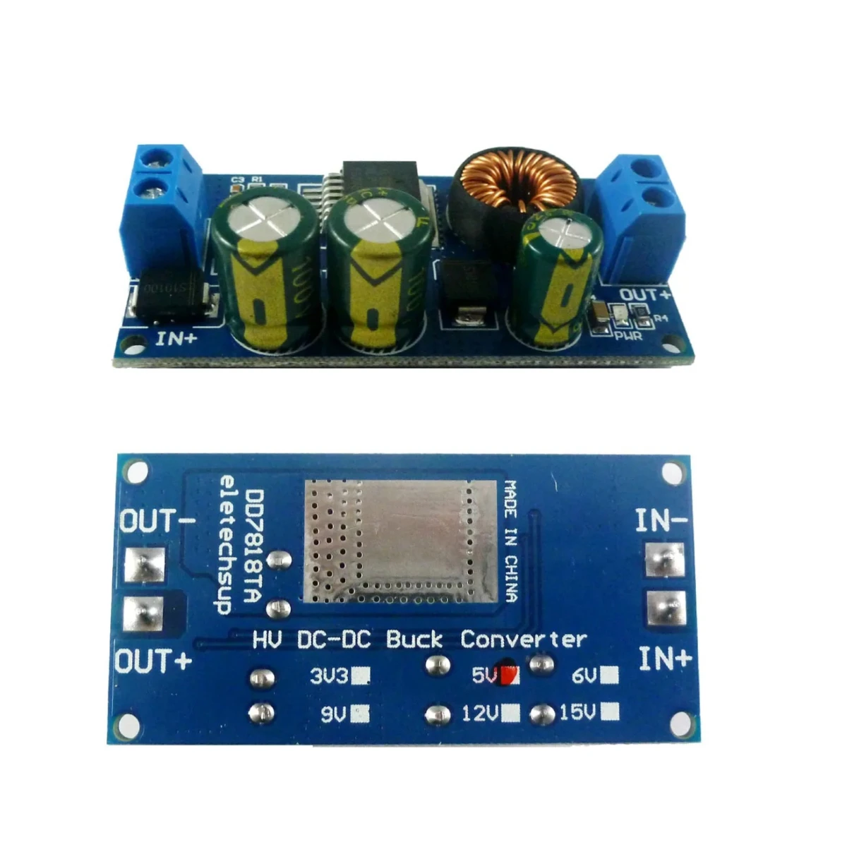 2.1A High-Voltage EBike DC-DC Converter Buck Step-Down Regulator Module 80V 72V 64V 60V 48V 36V 24V to 15V 12V 9V 6V 5V 3.3V