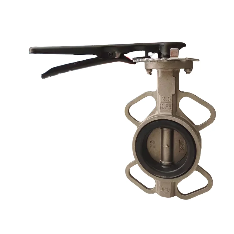 Stainless Steel Wafer Butterfly Valve with Soft Seal Handle Manual Power Regulation for Water Media Centerline Butterfly Valve