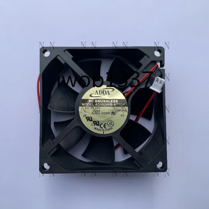 WEP  New for ADDA AD0824VB-A71GP 8025 24V 0.38A 2-wire Cooling Fan